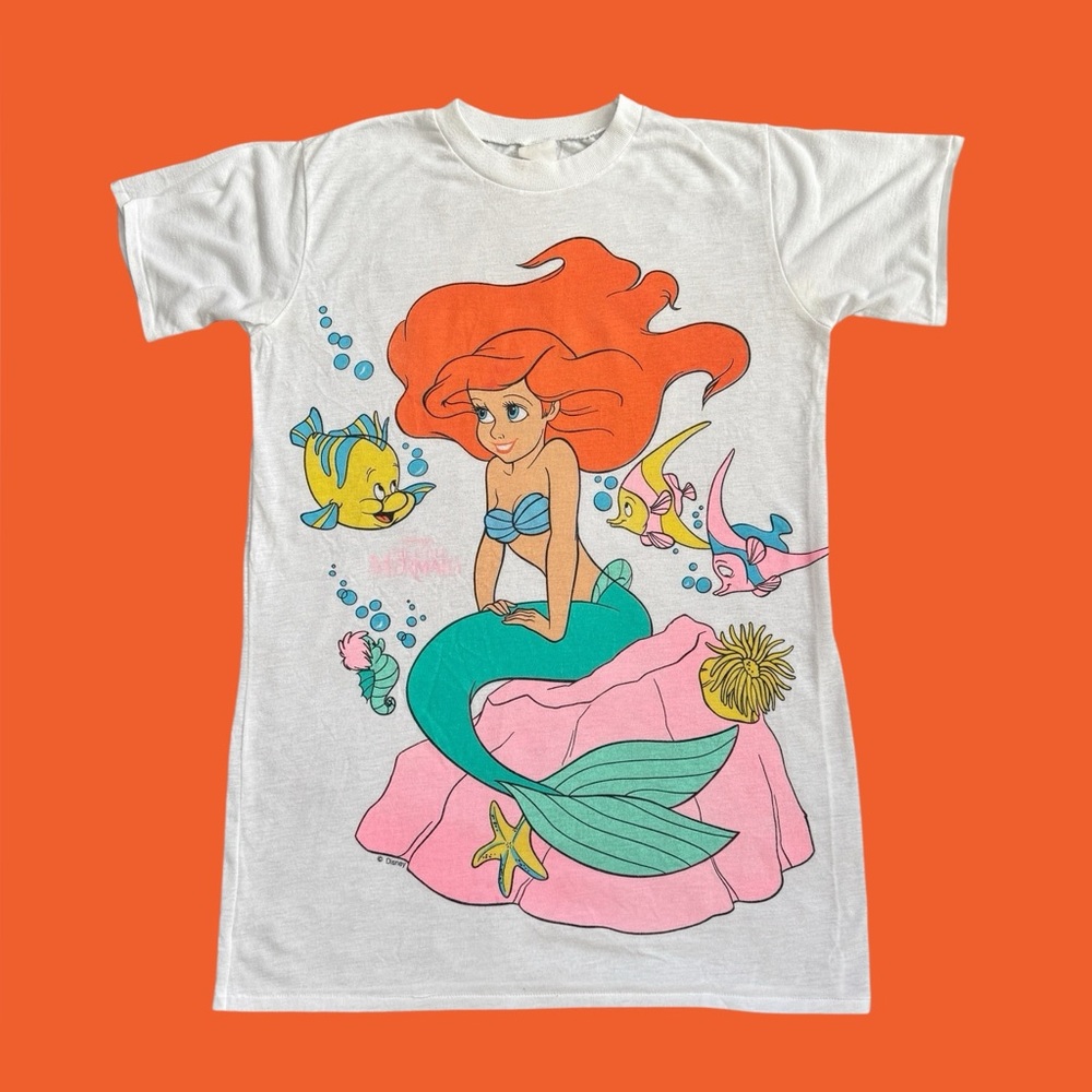 Vintage Disney The Little Mermaid 80s / 90s Movie Shirt - Picture 2 of 16